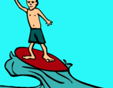 Dibuix Surfista pintat per ARIADNA