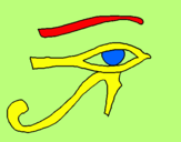 Dibuix Ull Horus pintat per Ricard