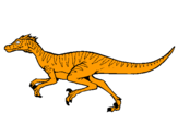Dibuix Velociraptor  pintat per marc
