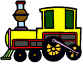 Dibuix Tren pintat per vs
