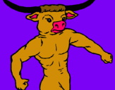 Dibuix Cap de búfal pintat per marta
