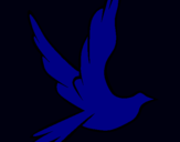 Dibuix Colom de la pau al vol  pintat per gjimenez