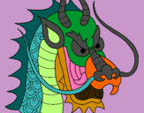 Dibuix Cap de drac pintat per julia arnal