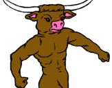 Dibuix Cap de búfal pintat per carles