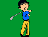 Dibuix Jugador de golf pintat per anònim