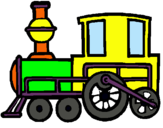 Dibuix Tren pintat per María