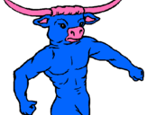 Dibuix Cap de búfal pintat per valeriagabriele