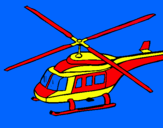 Dibuix Helicòpter  pintat per clara chj
