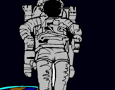 Dibuix Astronauta pintat per Alex