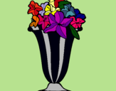 Dibuix Gerro de flors  pintat per maria fernanda portel