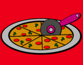 Dibuix Pizza pintat per maria fernanda portel