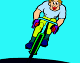 Dibuix Ciclista amb gorra  pintat per BIEL