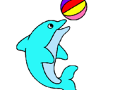 Dibuix Dofí jugant amb una pilota pintat per dofi 2