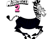 Dibuix Madagascar 2 Marty pintat per adria