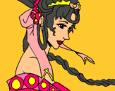 Dibuix Princesa xinesa pintat per little princess