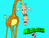 Dibuix Madagascar 2 Melman pintat per JULIA