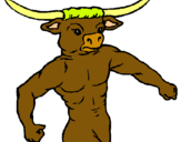Dibuix Cap de búfal pintat per arnau