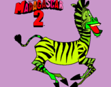 Dibuix Madagascar 2 Marty pintat per pere