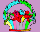 Dibuix Cistell amb flors 4 pintat per BRUNA