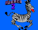 Dibuix Madagascar 2 Marty pintat per Alba i Laia