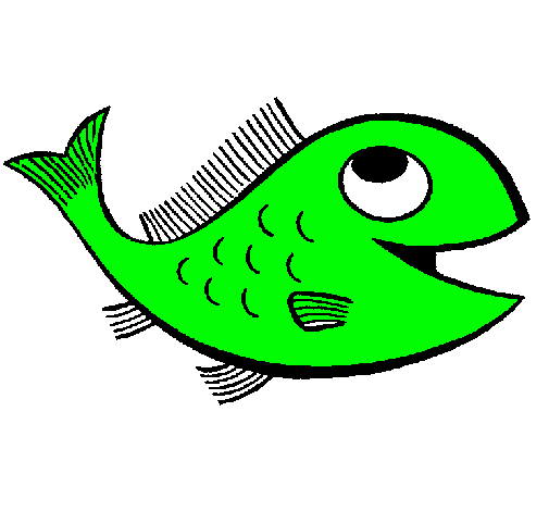 Dibuix Peix pintat per peix verd