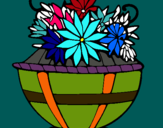 Dibuix Cistell de flors 11 pintat per elisabet