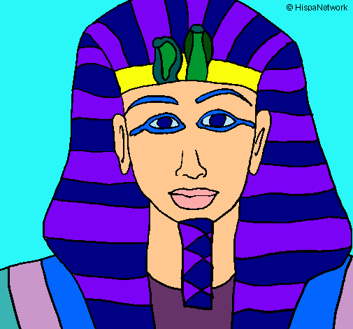 Dibuix Tutankamon pintat per gal.la llauradó