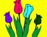 Dibuix Tulipes pintat per elisabet