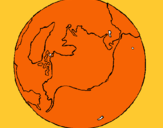 Dibuix Planeta Terra pintat per rita llonch