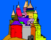 Dibuix Castell medieval pintat per kevin