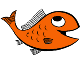 Dibuix Peix pintat per peix taronja