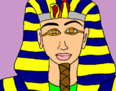 Dibuix Tutankamon pintat per ericbf