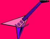 Dibuix Guitarra elèctrica II pintat per karen MV