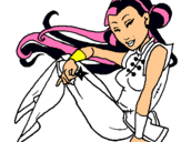 Dibuix Princesa ninja pintat per xesca