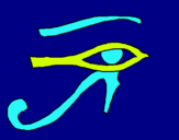 Dibuix Ull Horus pintat per berta