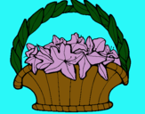 Dibuix Cistell amb flors 4 pintat per judiamp