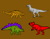 Dibuix Dinosauris de terra pintat per carla