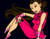 Dibuix Princesa ninja pintat per romina