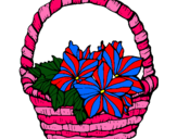 Dibuix Cistell amb flors 2 pintat per olga