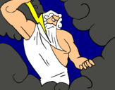 Dibuix Déu Zeus pintat per ericbf
