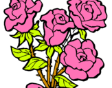 Dibuix Ram de roses pintat per laura     robles