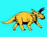 Dibuix Triceratops pintat per genis