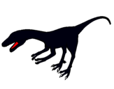Dibuix Velociraptor II  pintat per anònim