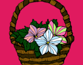 Dibuix Cistell amb flors 2 pintat per maria fernanda portel