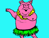 Dibuix Porc hawaià pintat per ARNAU