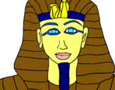 Dibuix Tutankamon pintat per abraham