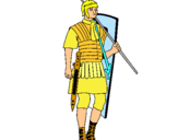 Dibuix Soldat romà  pintat per MIQUEL