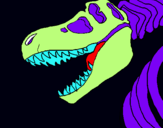 Dibuix Esquelet tiranosauri rex pintat per david