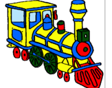 Dibuix Tren pintat per montse baltrons