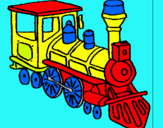 Dibuix Tren pintat per Dibujo